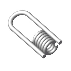 STRAIGHT COIL LOOP 1/2"X3", PLATED