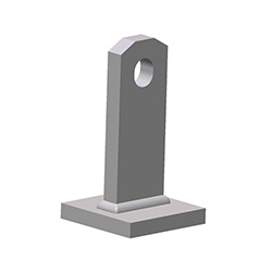 PLATE ANCHOR, SQUARE BASE, 8T 5-3/8" BLACK