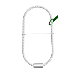 WIRE ROPE 3.8 TON 14-9/16'', 12 MM, EMERALD GREEN (550CRATE)