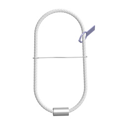 WIRE ROPE 8.0 TON 18-7/8, 18 MM, LIGHT GREY, W/STEEL SLEEVE