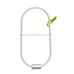 WIRE ROPE 12.0 TON 23-1/4'', 22 MM, YELLOW