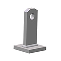 PLATE ANCHOR, SQUARE BASE, 8T 5-3/8" BLACK