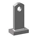 PLATE ANCHOR 8T 6-1/4" BLACK