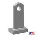 PLATE ANCHOR 8T 7-1/8'' BLACK, MADE IN USA
