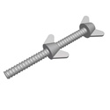 1/2" COIL THREAD WING NUT & BOLT ASSEMBLY